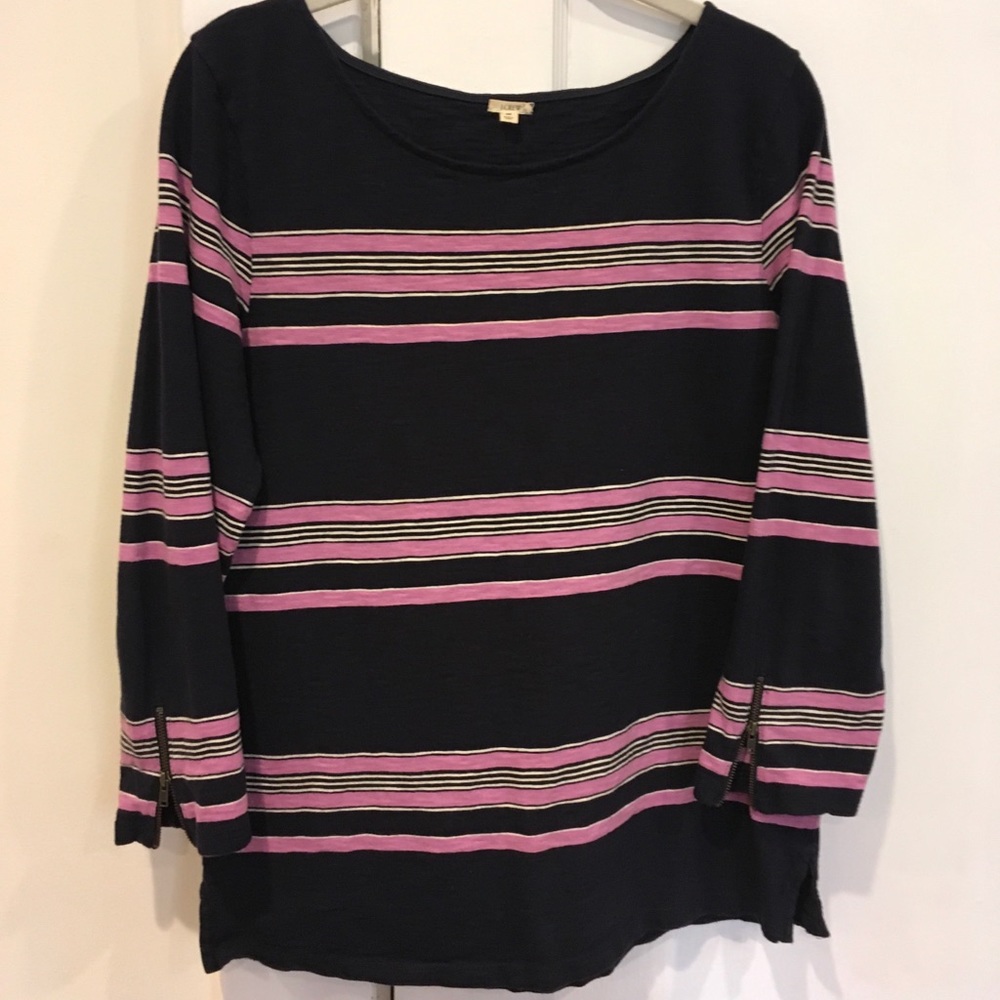 J. Crew striped 3/4 sleeve top